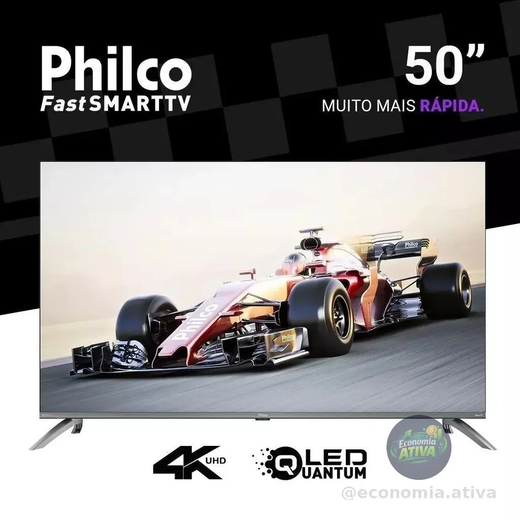 Smart TV 50" Philco QLED UHD Roku P50CRA