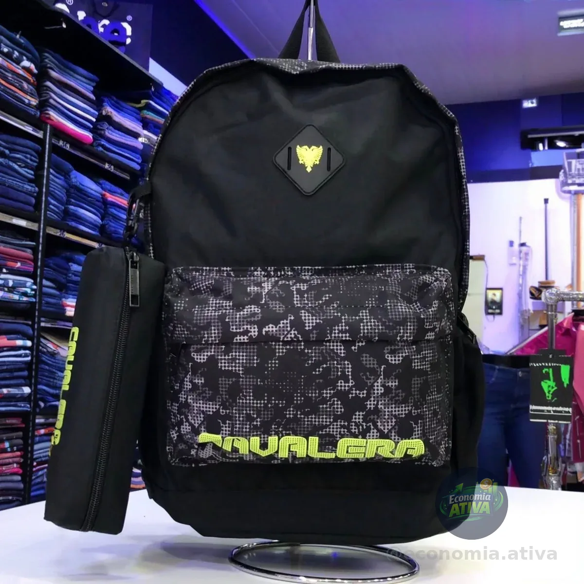 Mochila Cavalera Reforçada 15l Unisex Escola Trabalho + Estojo (3 cores)