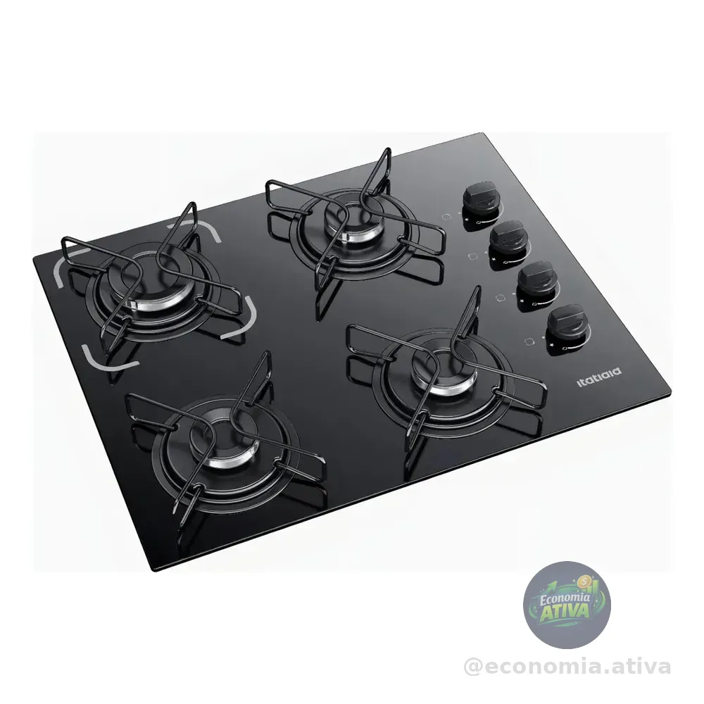 Cooktop Itatiaia Essencial 4 Bocas Cor Preto 127/220v