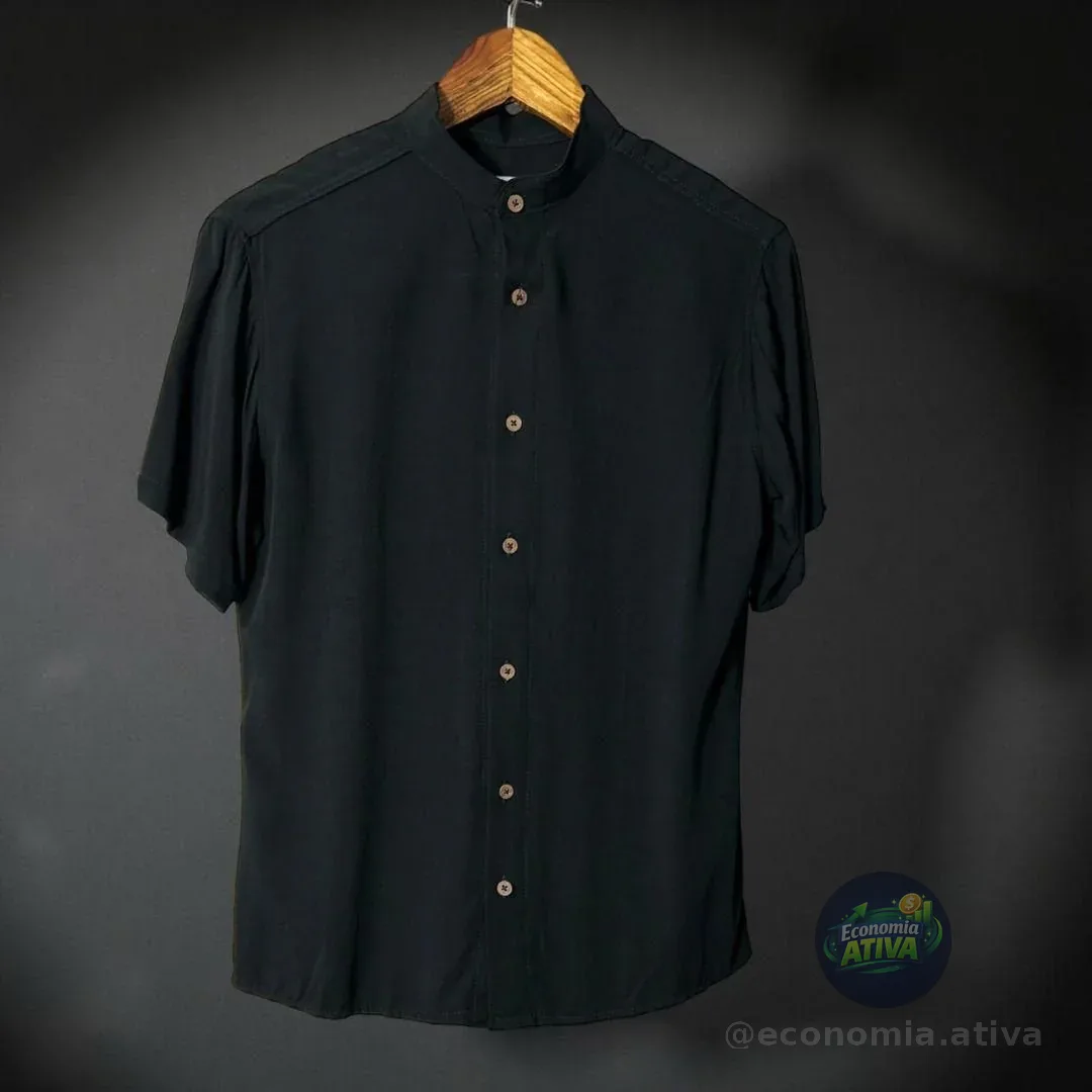 Camisa Masculina Manga Curta Gola Padre
