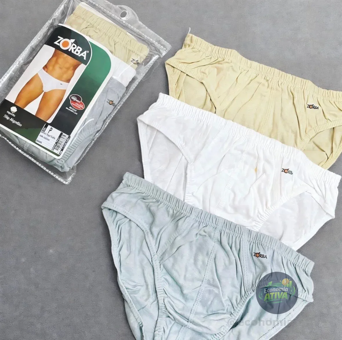 Kit 10 Cuecas Slip Algodão Zorba