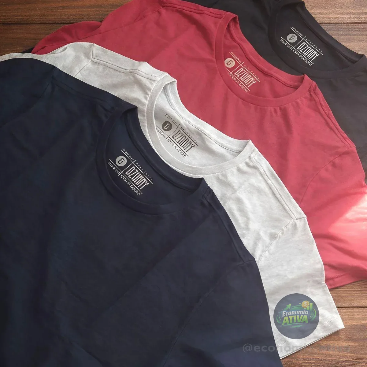 Kit Camiseta Masculina Basica Algodão 4 Unidades Premium Fit