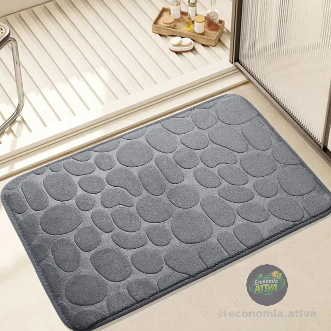 Kit 2 Tapete Banheiro Soft Super Absorvete Anti Derrapante (3 cores)