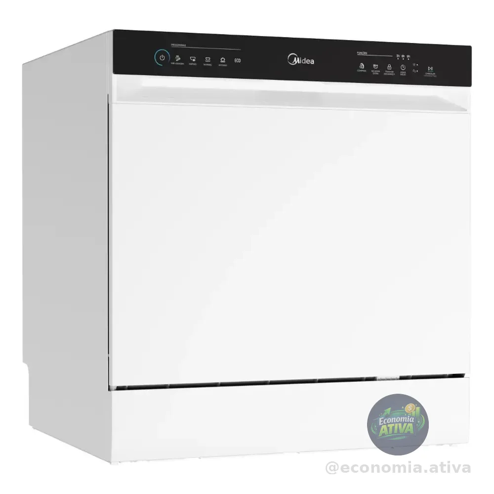 Lava Louças 8 Serviços Branco Touch Plus Midea 220v
