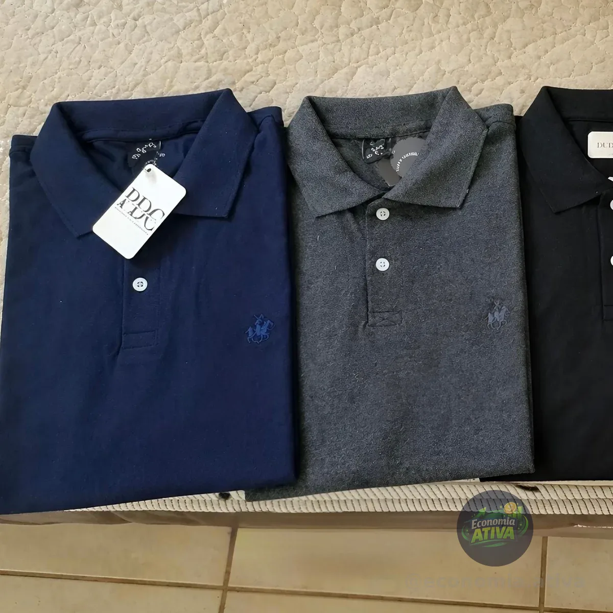 Kit 2 Camisa Polo Piquet Masculina Casual Premium