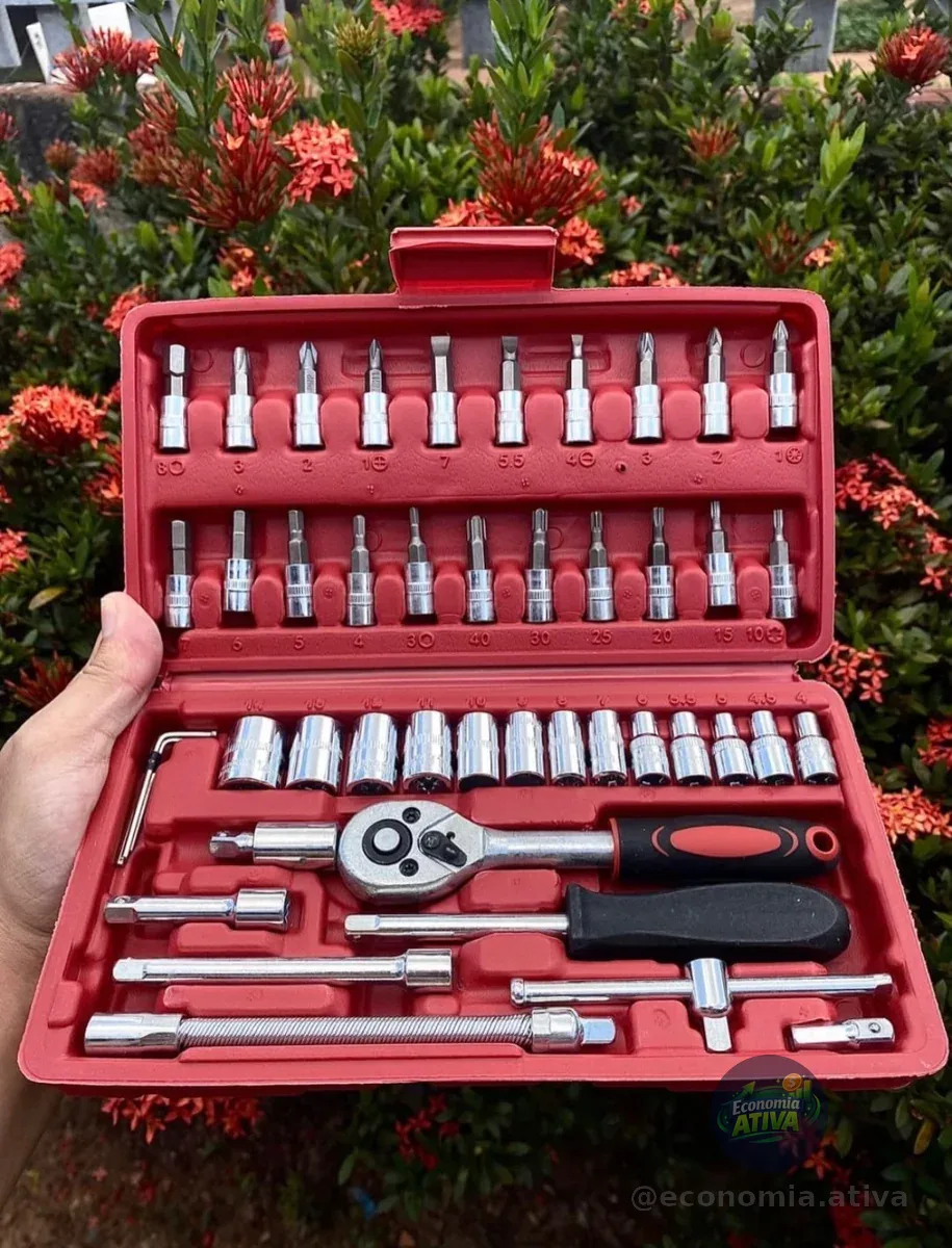 Kit 46 Peças Chaves Ferramentas Jogo Fenda Philips
