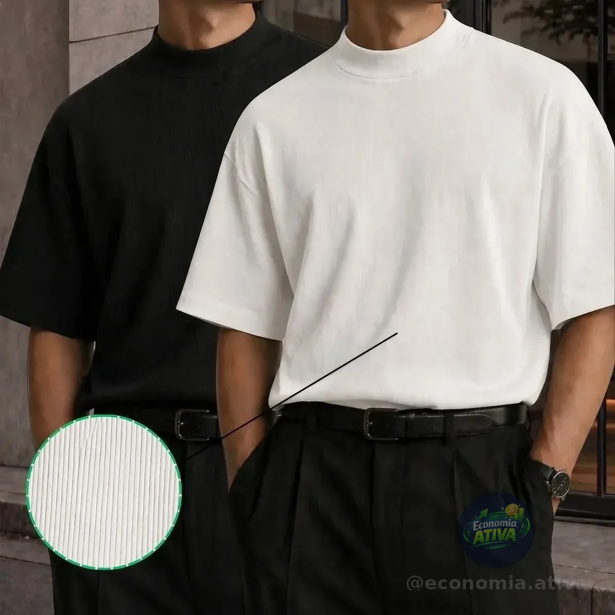 kit 2 Oversized Gola Alta Basica