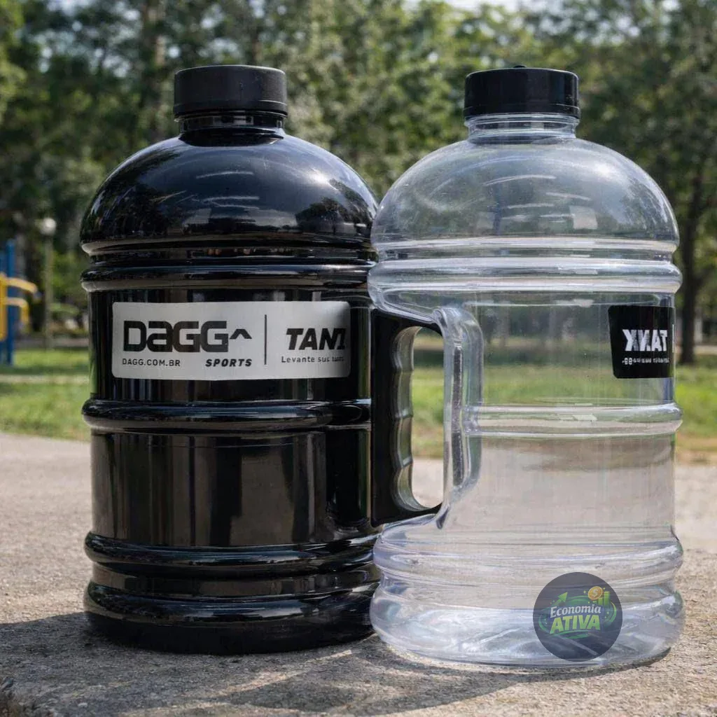 Kit 2 Garrafas Galão De Água Dagg Tank 2l Academia Treino