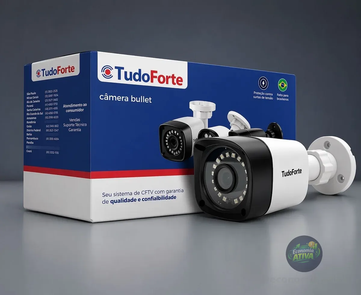 Câmera Cftv Externa Tudo Forte Tf 2020 B 1080p Proteção Ip66