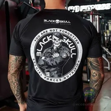 Camiseta Dry Fit Modelo Bope Black Skull