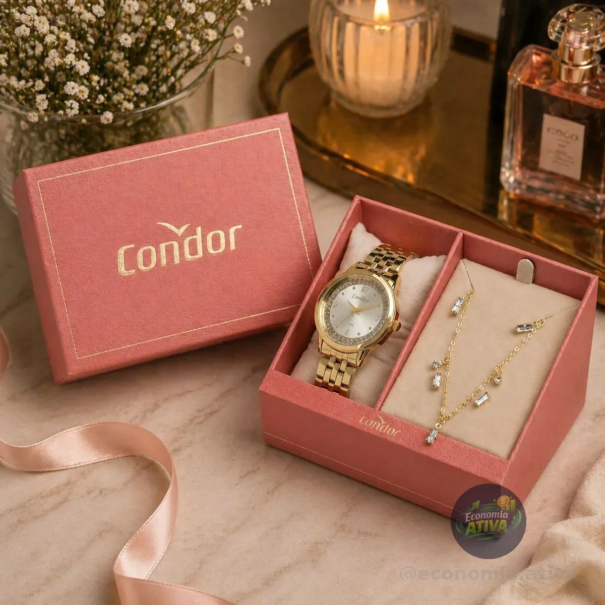 Kit Condor Feminino Elegante Dourado