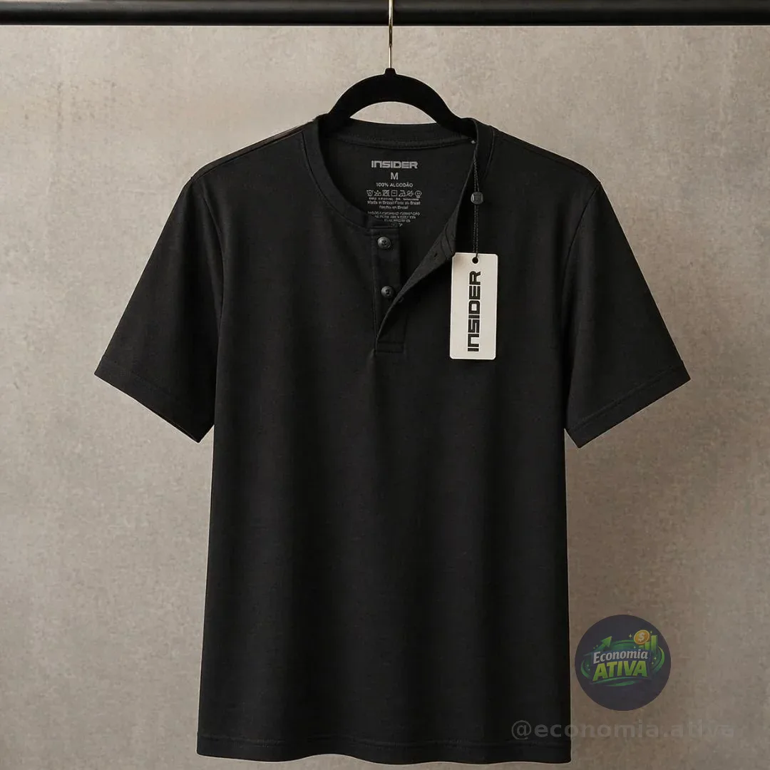 Camiseta Henley Core Masculino