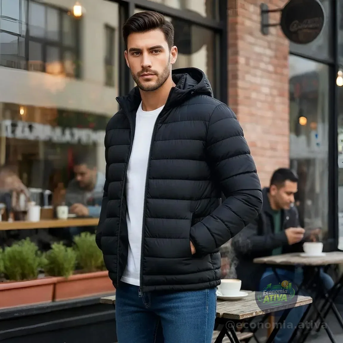 Jaqueta Puffer Inverno Blusa Impermeável