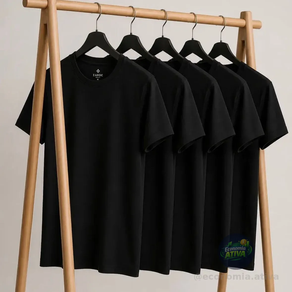 Kit 5 Camisetas Masculinas Slim Fit