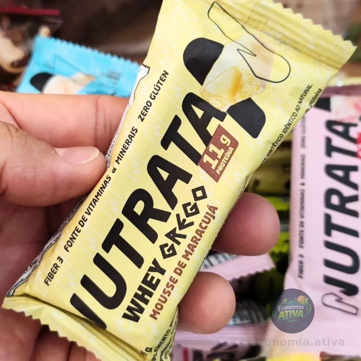 Barra Whey Grego 40g 12 Unidades Mousse De Maracujá Nutrata