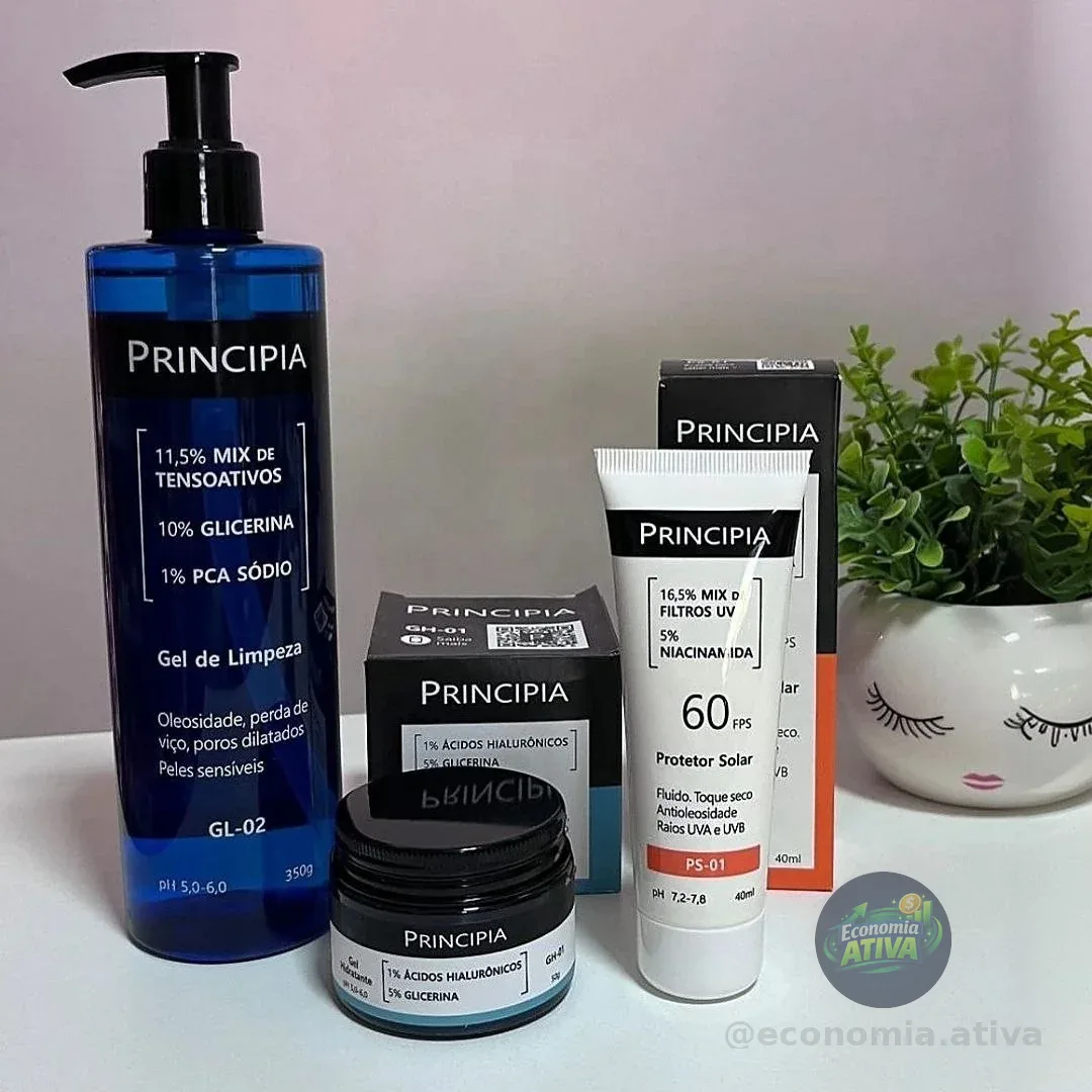 Principia Kit Gl-02 + Gh-01 + Ps-01 Todo Tipo De Pele Dia/noite