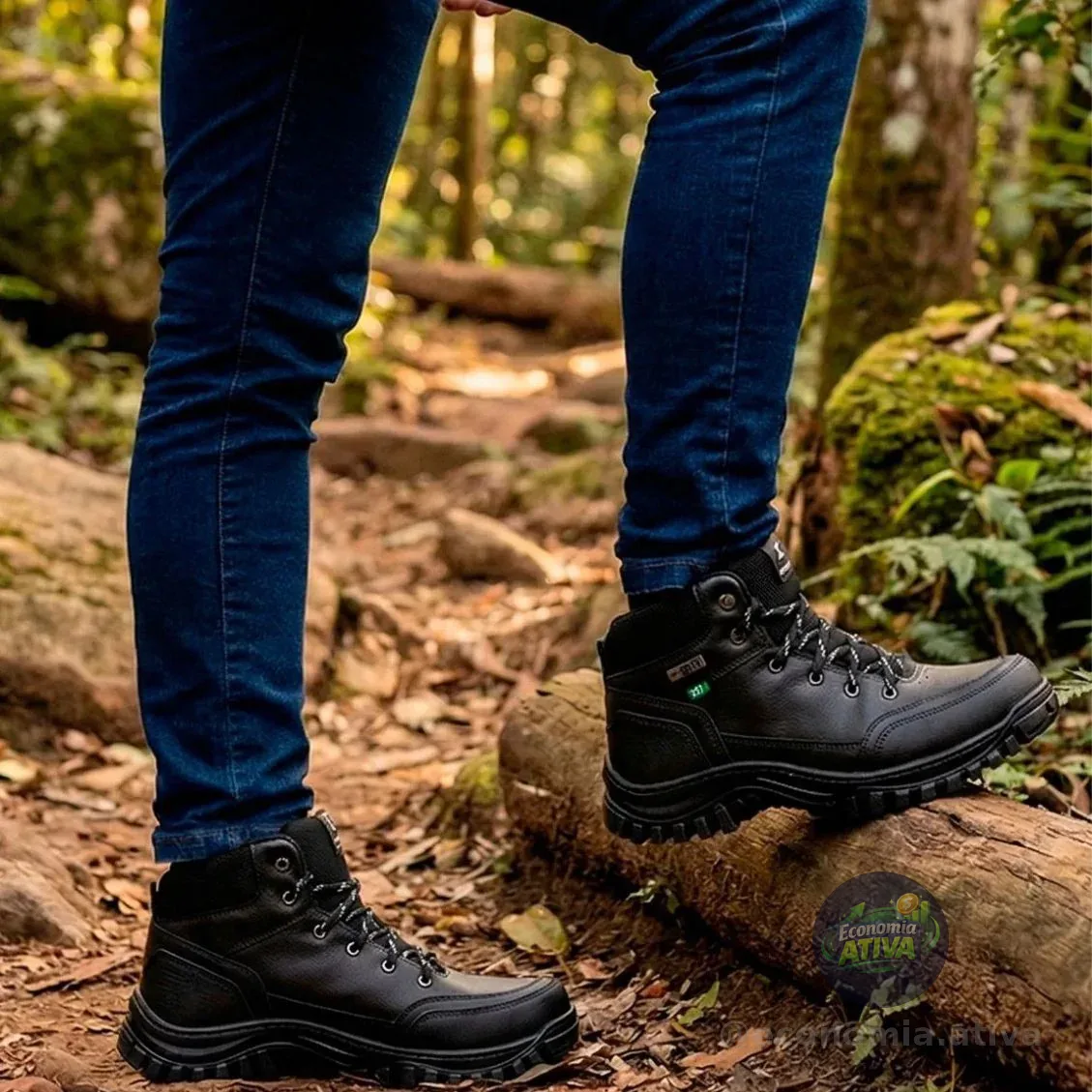 Bota Coturno Sandrini Core Hike Masculina Couro Sintético (2 cores)