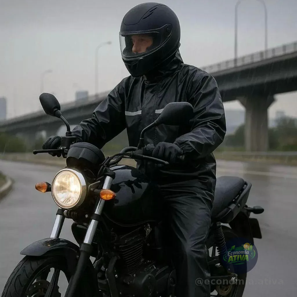 Capa De Chuva Moto Motoqueiro Impermeável Reforçada