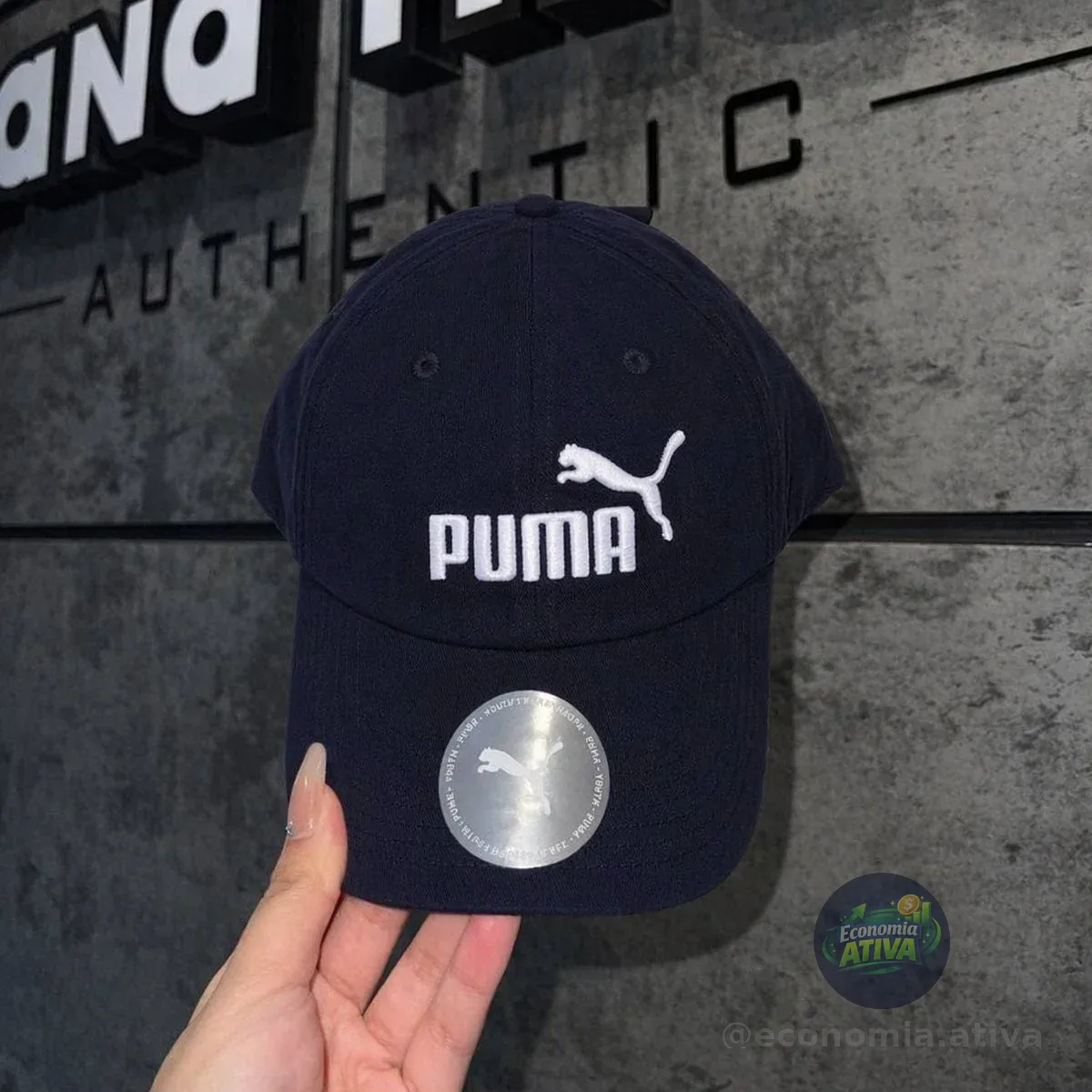 Boné Baseball Azul Marinho Puma