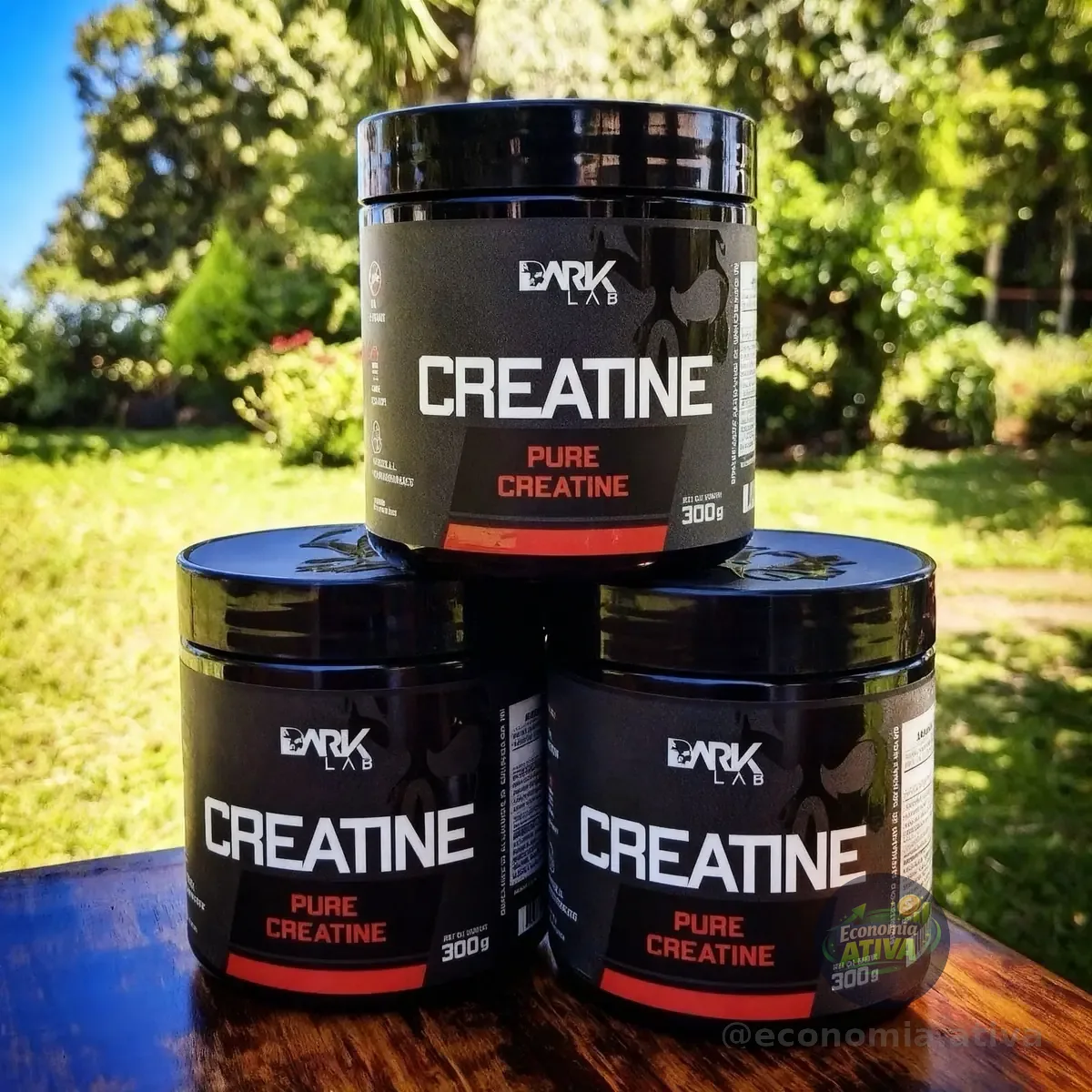 Creatina Monohidratada Em Pote 300g 100% Pura Dark Lab