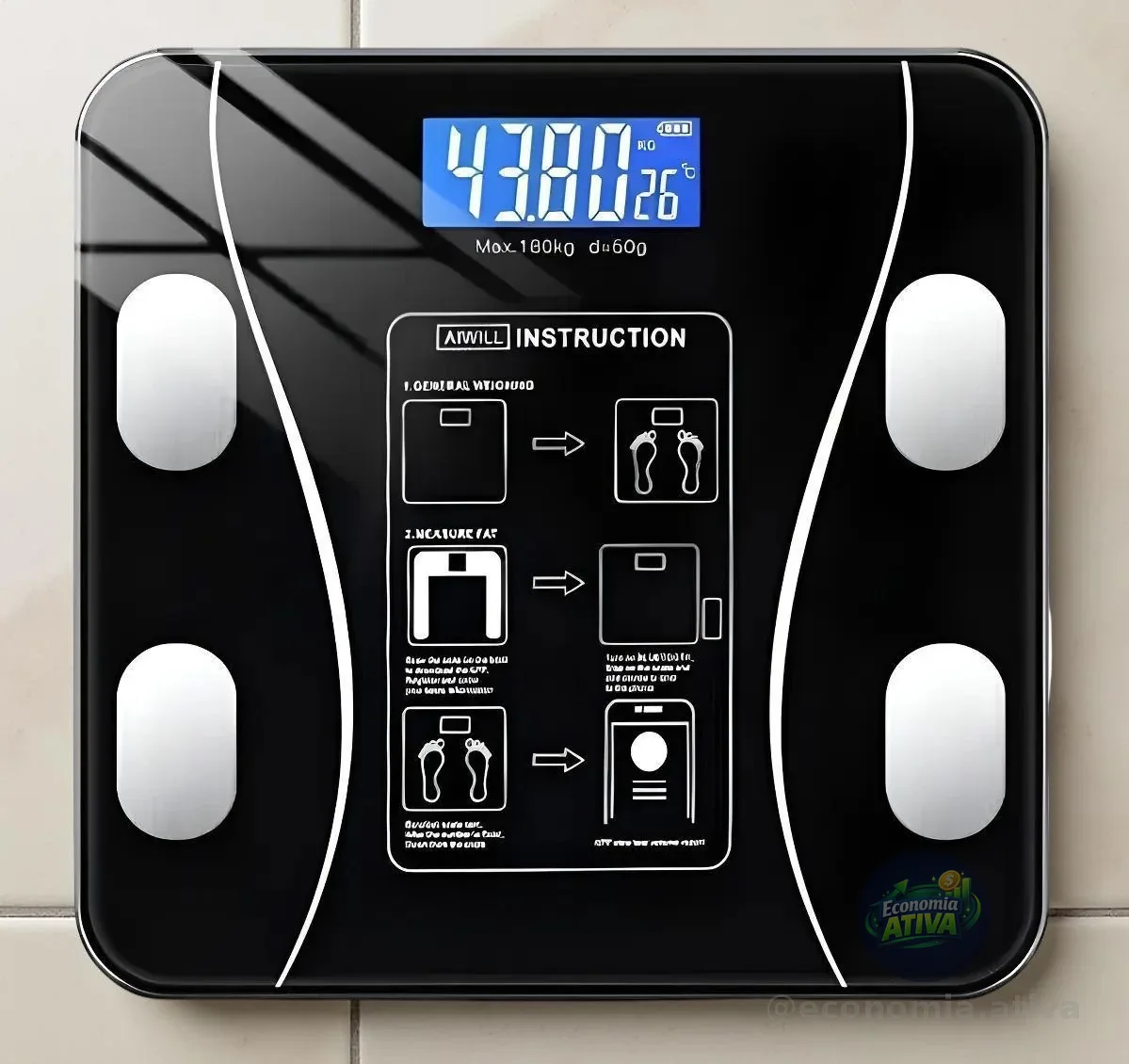 Balança Digital Bioimpedância Bluetooth Corporal 180kg
