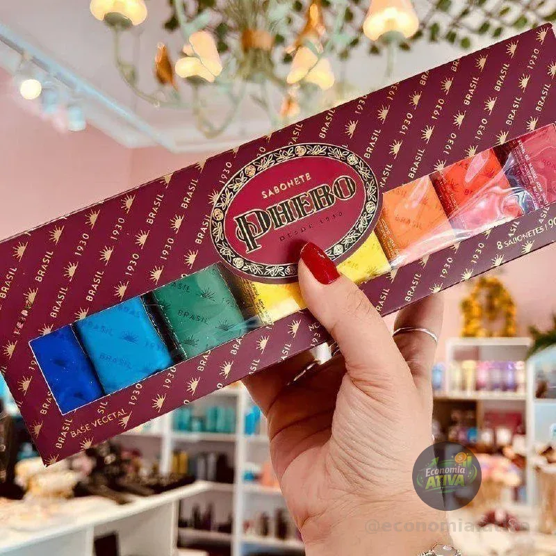 Phebo Caixa de Sabonetes, Vinho, 90g, 8 unidades