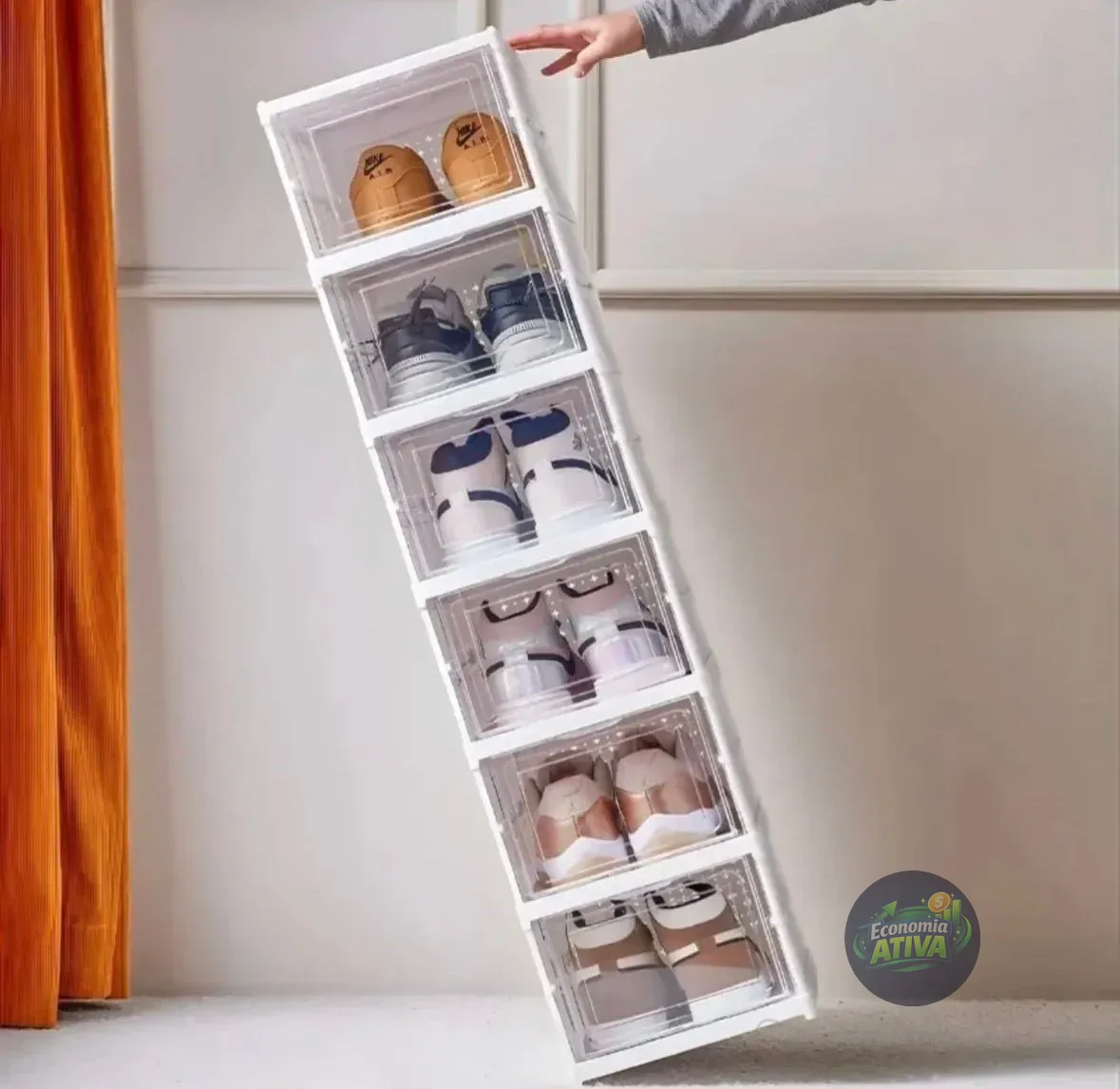 Sapateira Dobrável Vertical Empilhável 6 Andares