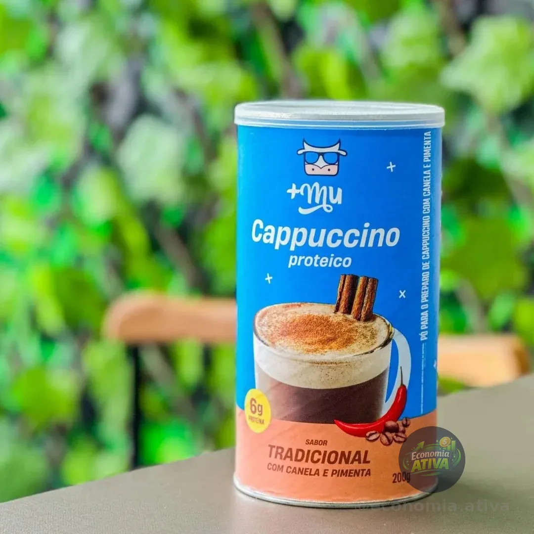 Cappuccino com Whey, Mais Mu, Com Canela e Pimenta, Bebida Proteica Cremosa - 200g