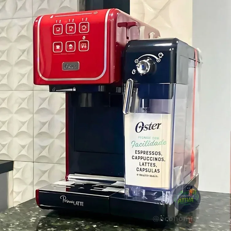 Cafeteira Espresso Oster PrimaLatte Touch Red - 220V