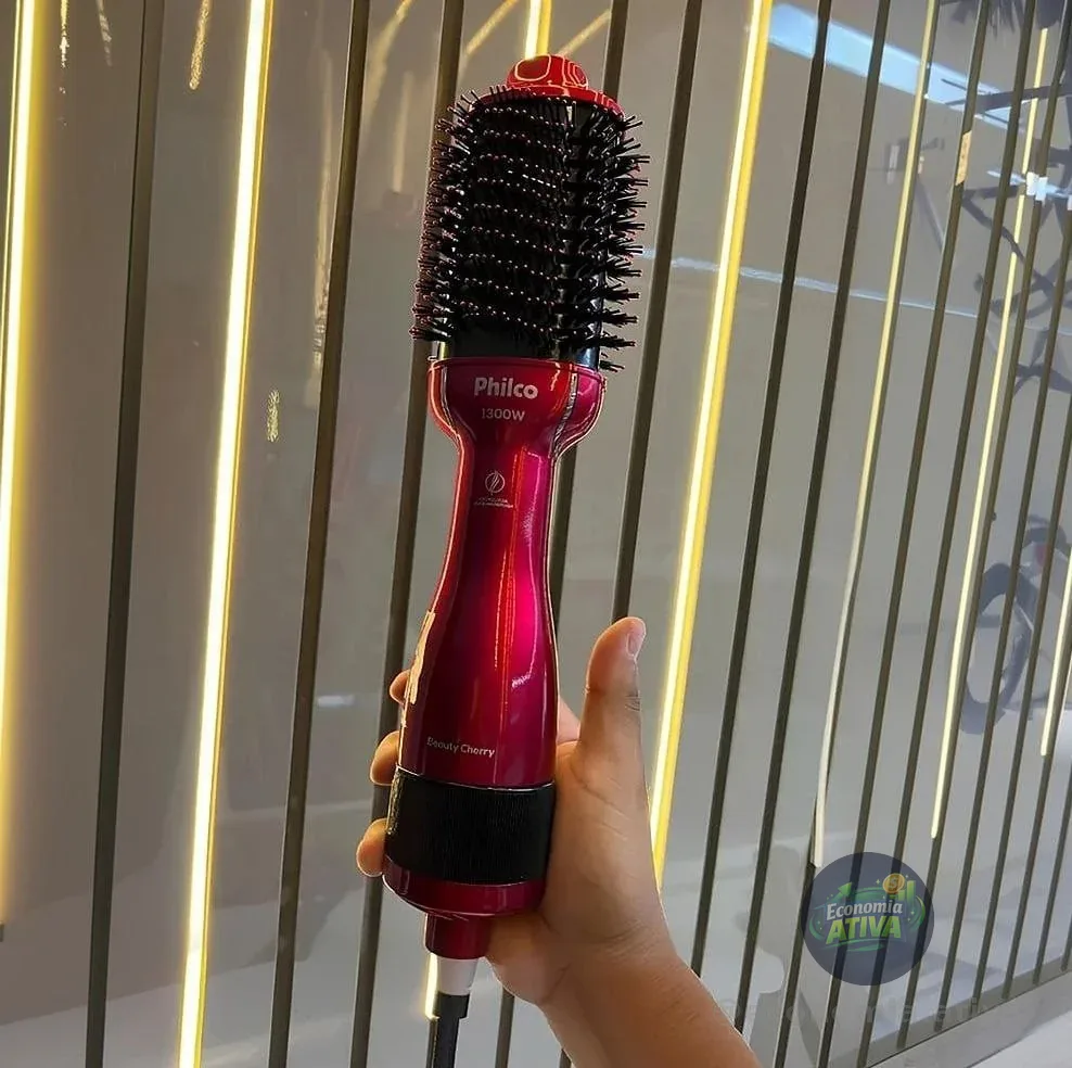 Escova Secadora Philco PEC13 4 em 1 Soft Beauty Cherry Bivolt