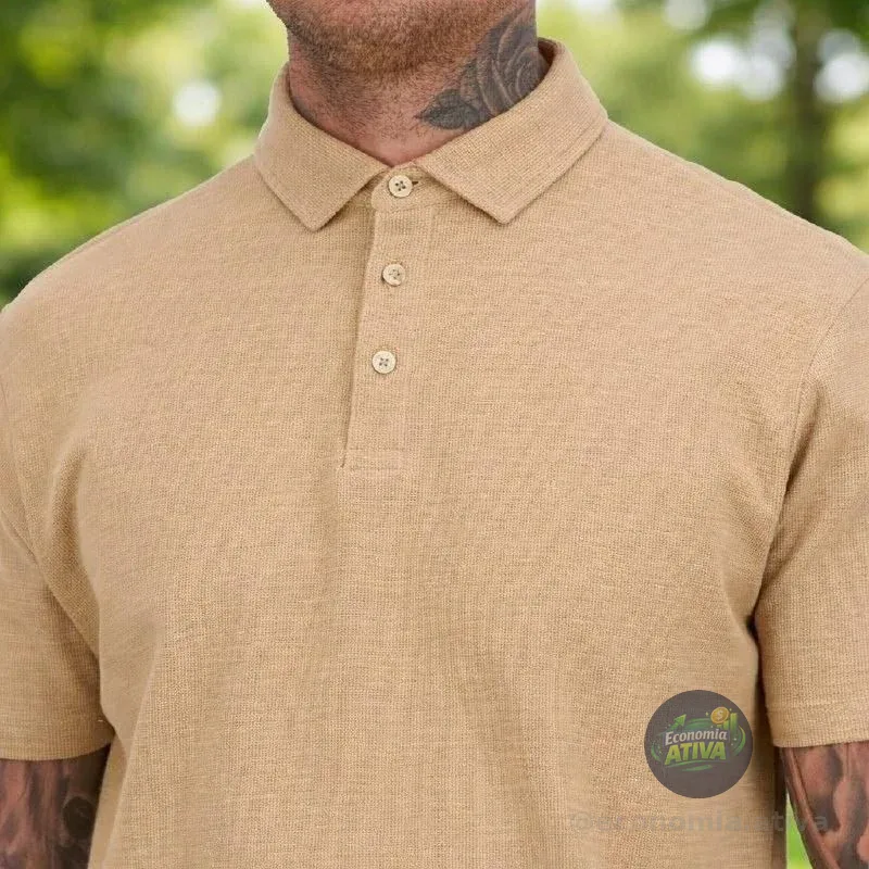 Polo Aramis Malha Tricot Bege