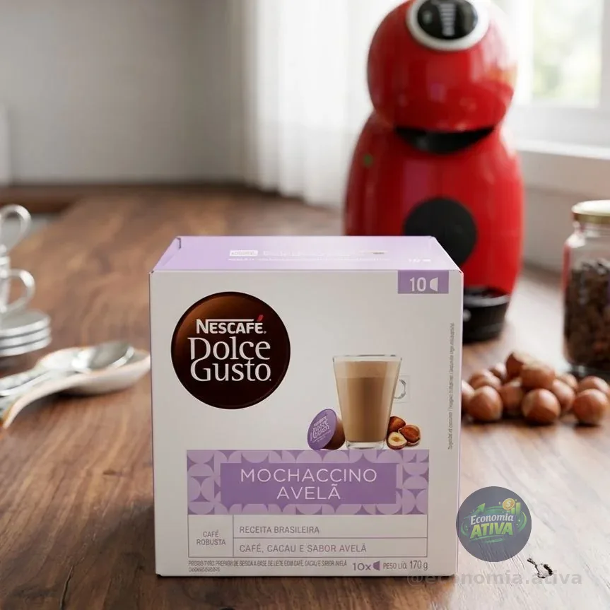 Dolce Gusto Mochaccino Em Cápsula Avelã Nescafé Caixa 170G 10 Unidades