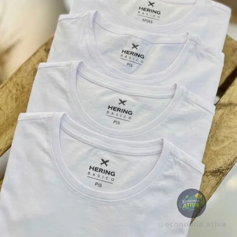 Kit 5 Camisetas Feminina Hering
