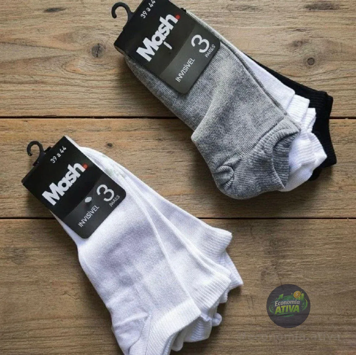 Kit 10 Pares Meia Invisível Soquete Mash