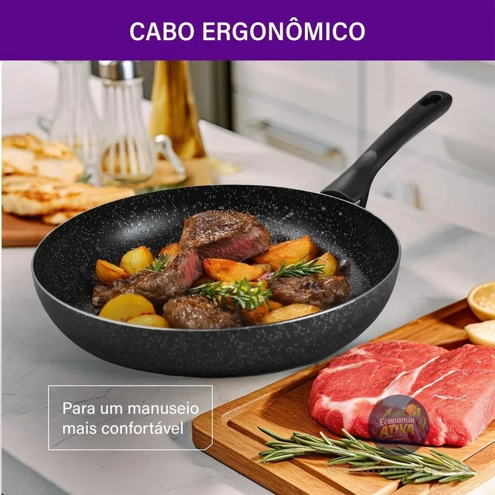 Frigideira Rochedo Stone Pro 30cm