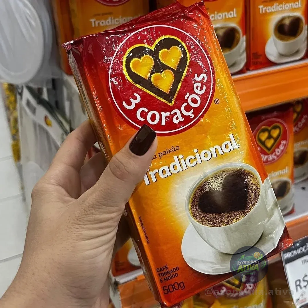 Café Torrado e Moído 3 Corações Tradicional 500g