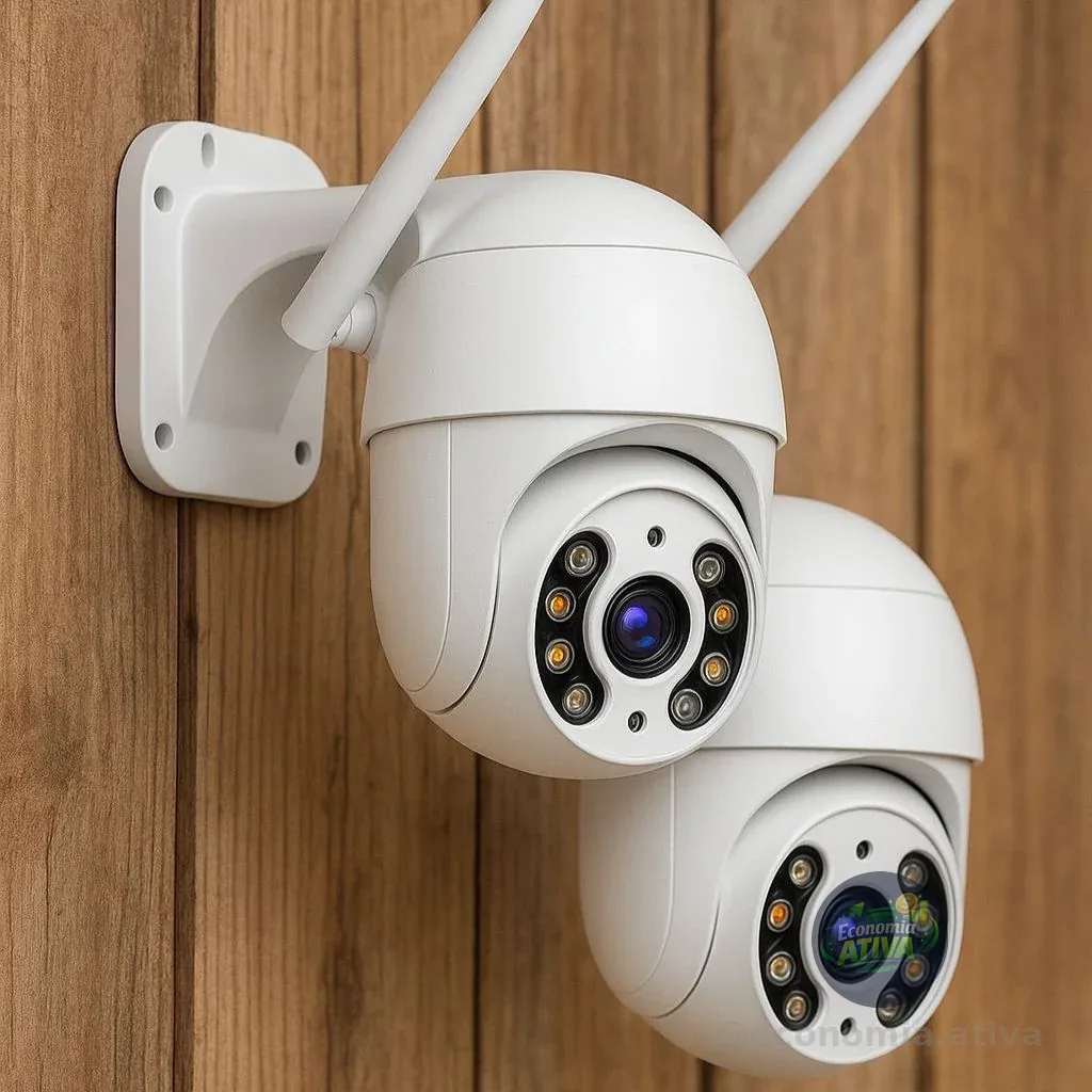 Kit 2 Câmeras Ip Icsee Prova D'água Infravermelho Externa Wifi