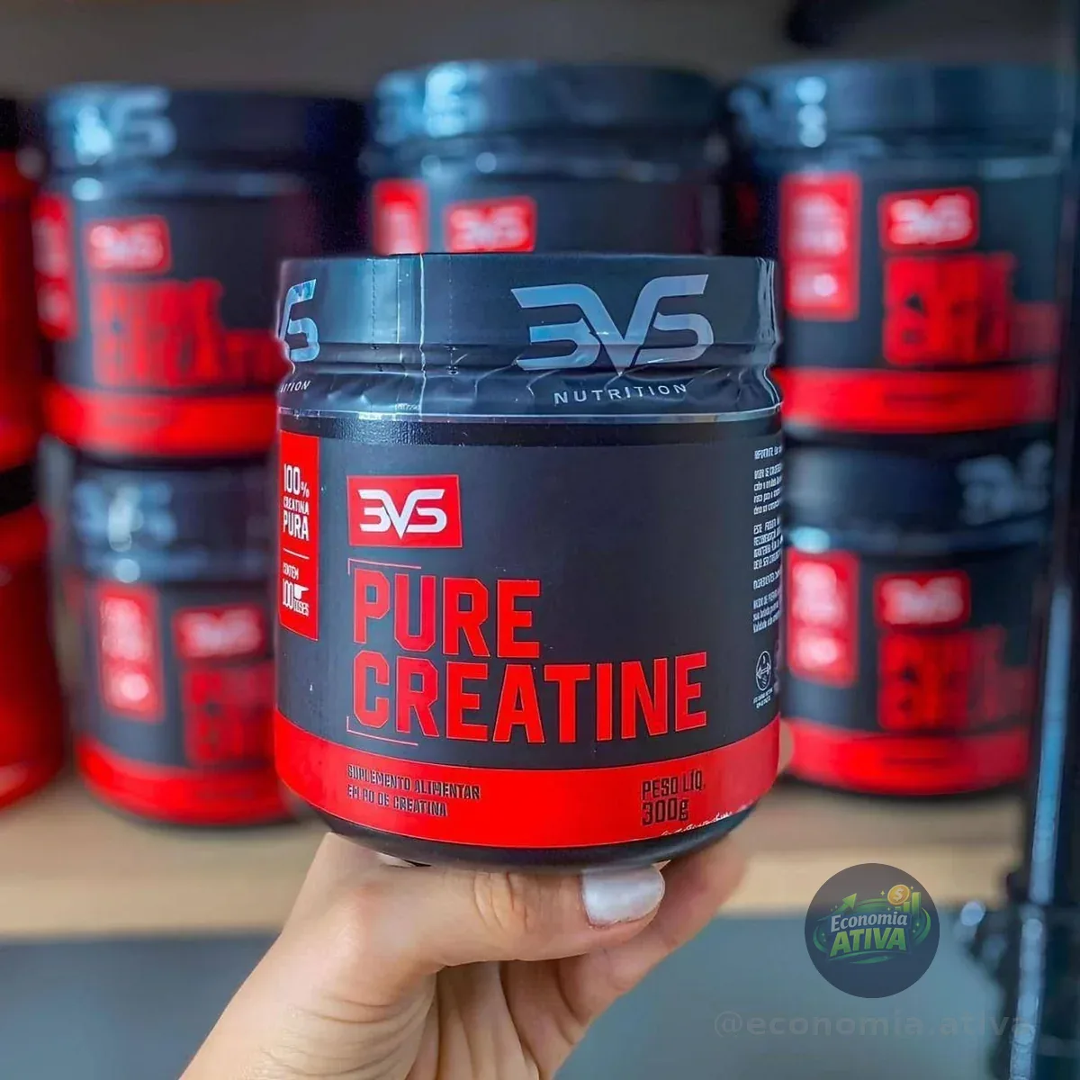 Creatina Monohidratada 300g 100% Pura 3VS Nutrition