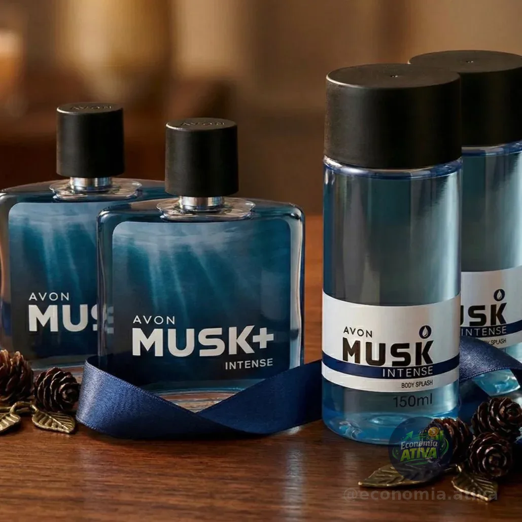 Kit Musk Intense • 2 Deo Colonia Intense 75ml • ⁠2 Body Splash Intense 150ml
