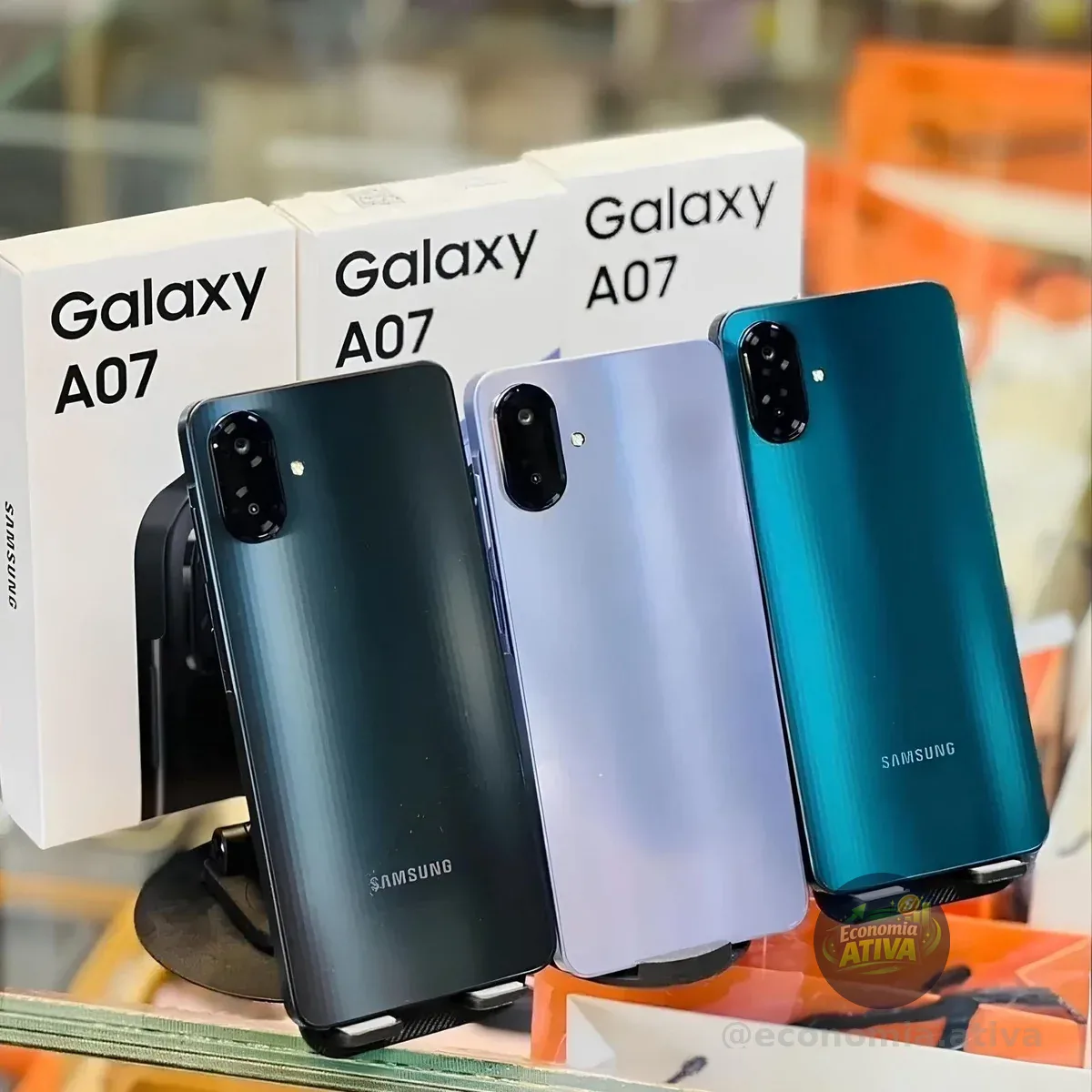 Celular Samsung Galaxy A07 128GB, 4GB, Câm. 50MP, Tela 6.7"
