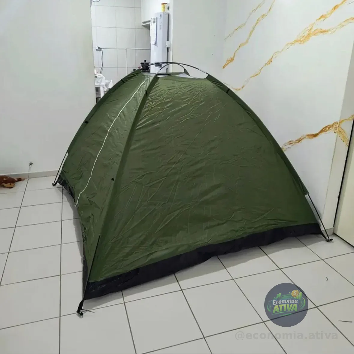 Barraca Camping 4 Pessoas Compacta Iglu Ontrek Verde