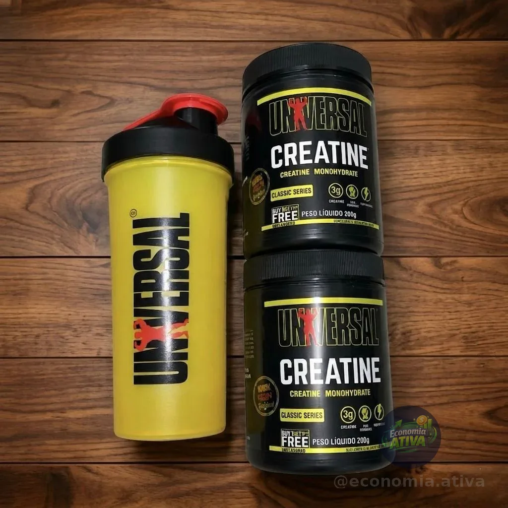 2x Creatina Universal Nutrition 200g + 1 Coqueteleira