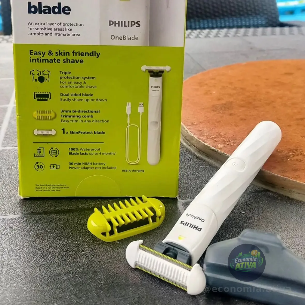Aparador E Raspador Oneblade Intimate Philips Branco 127/220v