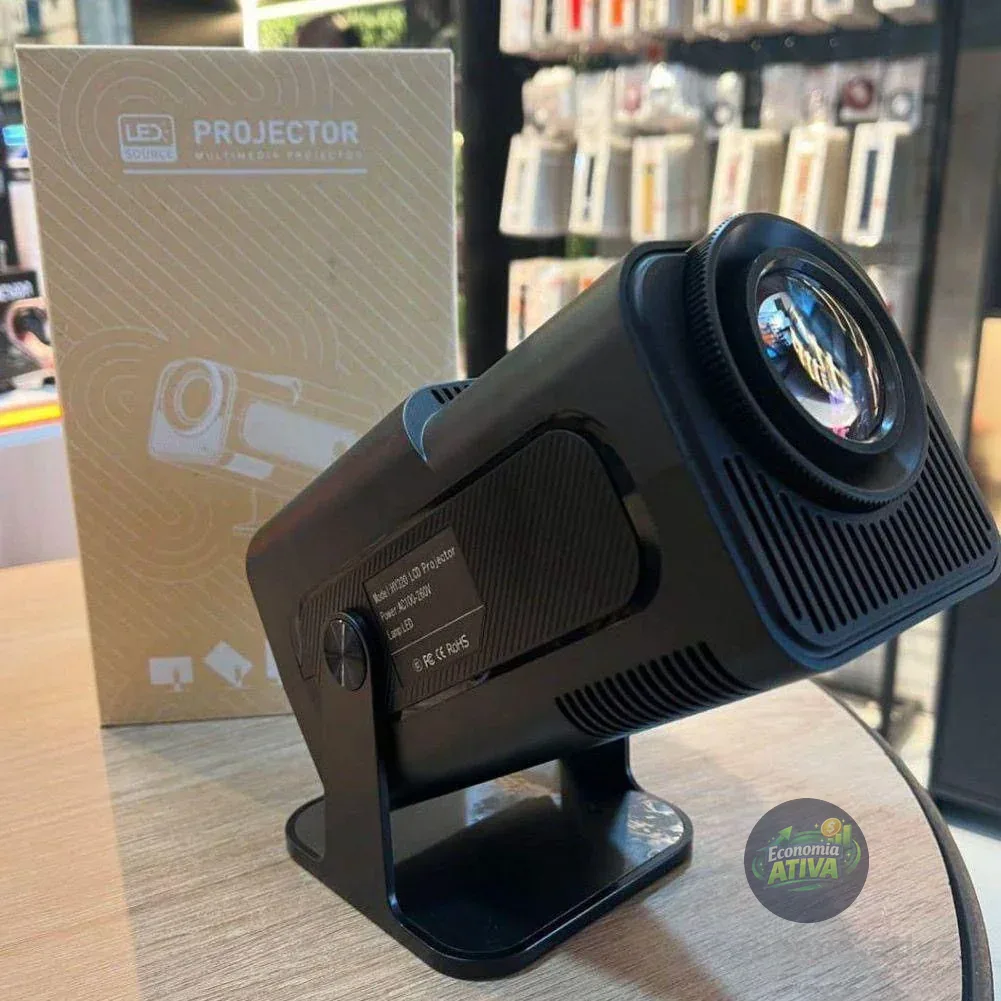 Projetor 4k Ultra Hd Hy320 Smart Wi-fi 6 Bluetooth Android Cor Preto 127/220v