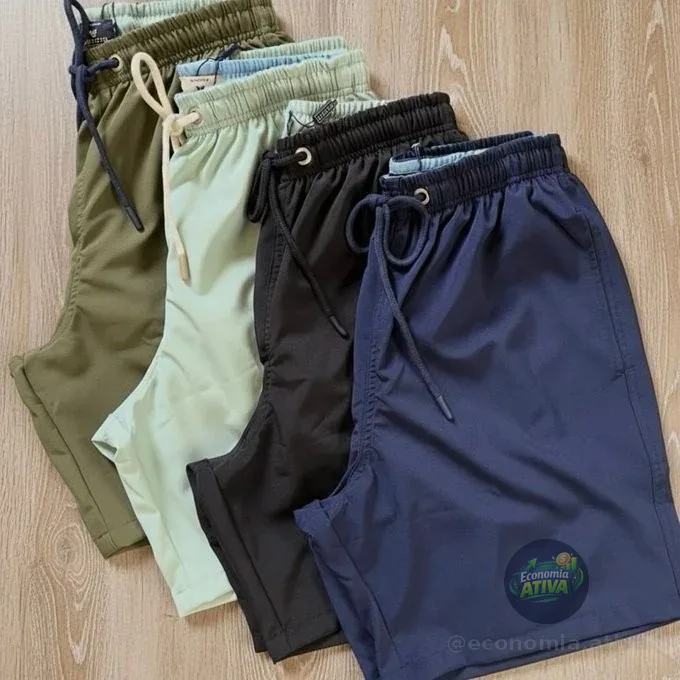 Kit com 4 Shorts Tactel Masculino