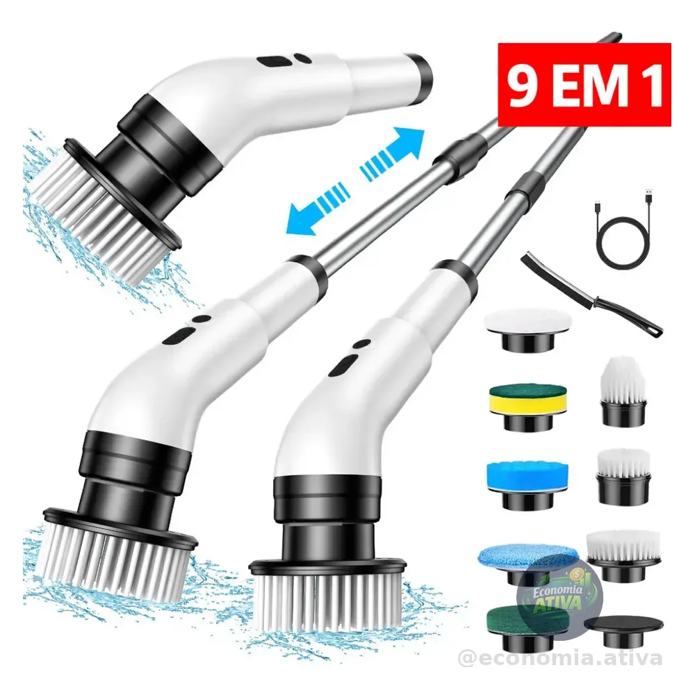 Deckcasa Escova Elétrica De Limpeza Jy-6010 Branco Unidade 1