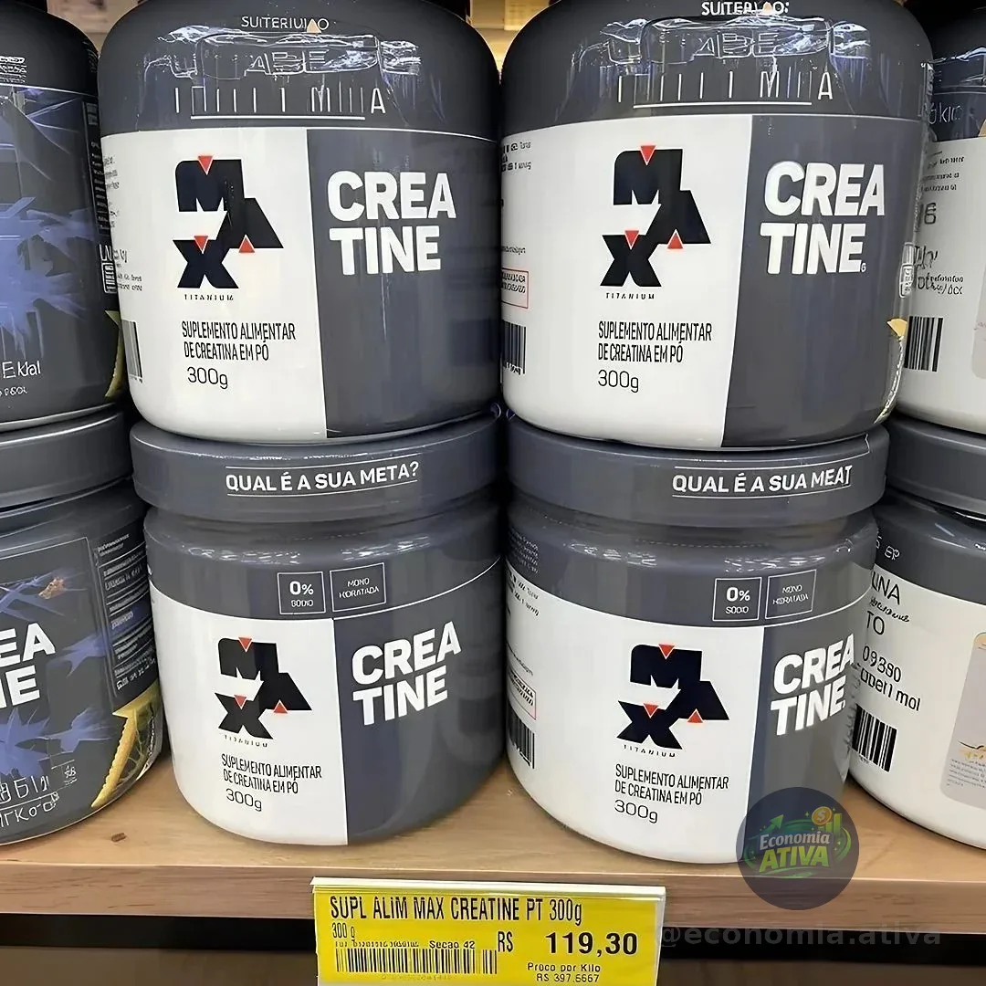 Kit 2x Creatina 300g Max Titanium Monohidratada Em Pó Sem Sabor