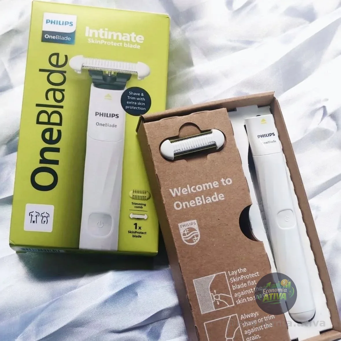 Aparador E Raspador Oneblade Intimate Qp1924/10 Philips Branco 127/220v