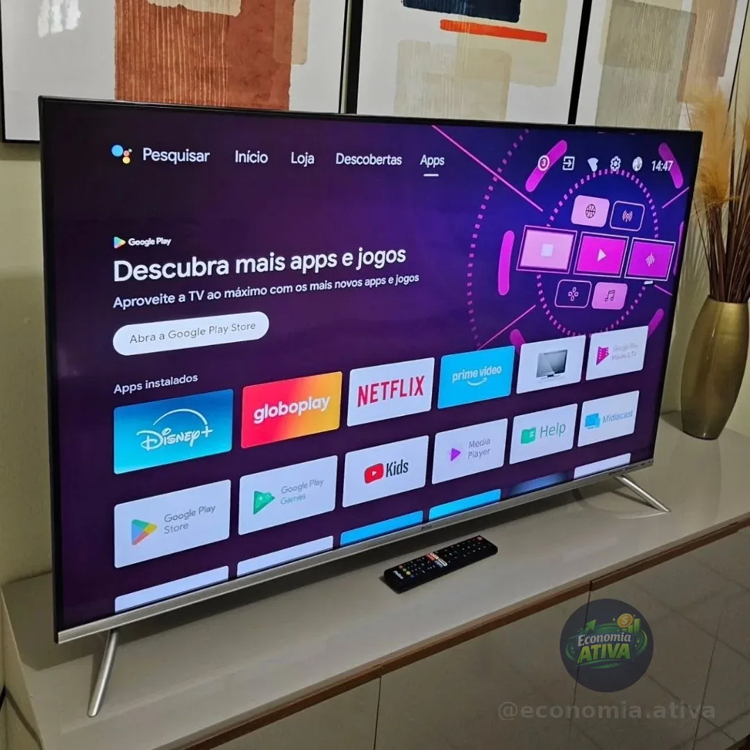 Smart TV 50" Philco QLED UHD Roku