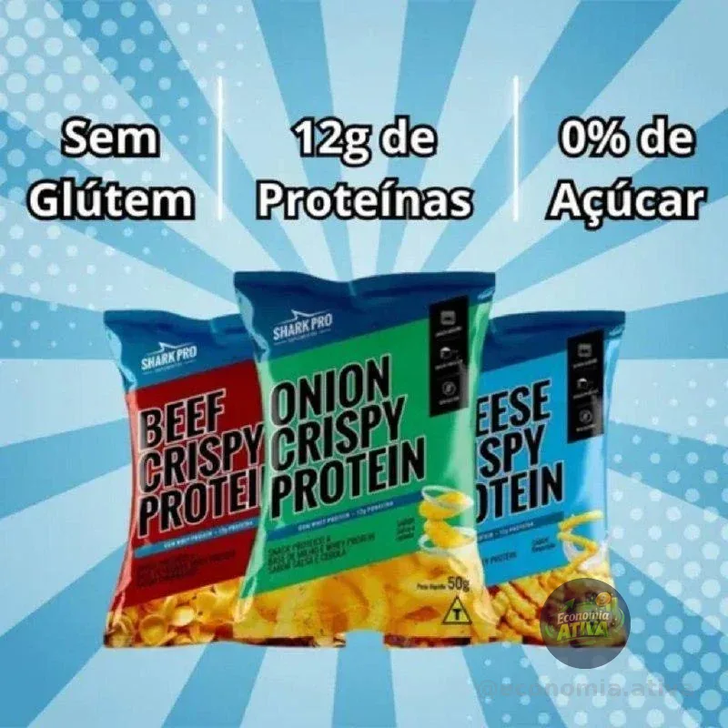 Kit X3 Salgadinho Proteico Pacote De 50g Shark Pro